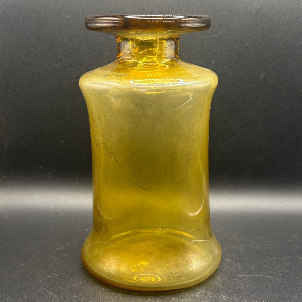 Dansk Designs France Vintage MCM Yellow Glass Bottle Vase, Collectibles Gifts